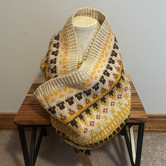 Nine West Fair Isle Infinity Scarf - Picture 1 of 5